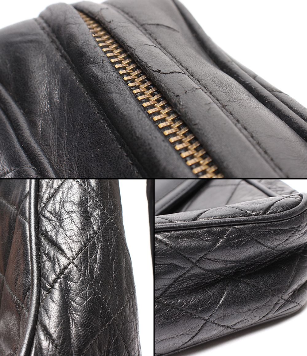 Chanel Chain Shoulder Bag Crossbody Lambskin Gold Quilted — view 7