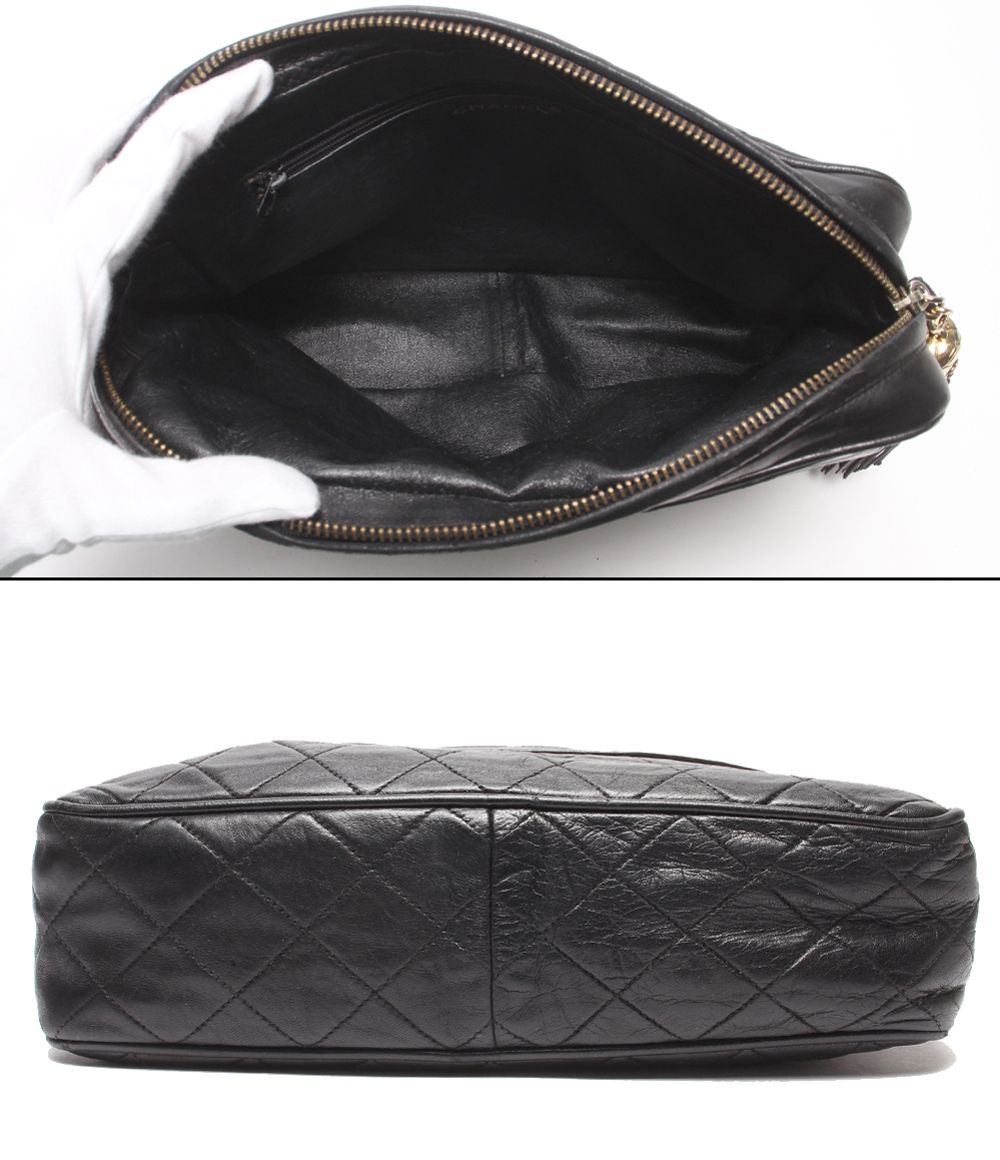 Chanel Chain Shoulder Bag Crossbody Lambskin Gold Quilted — view 3