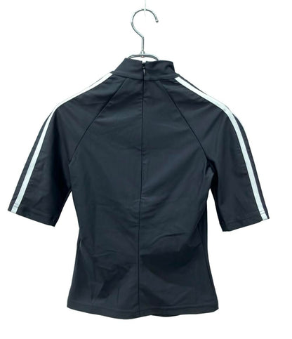 Balenciaga Adidas Short Sleeve T-Shirt Mock Neck Back Zip Up 34 — view 2