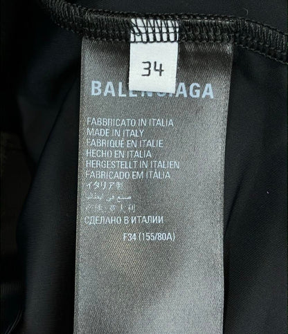 Balenciaga Adidas Short Sleeve T-Shirt Mock Neck Back Zip Up 34 — view 4