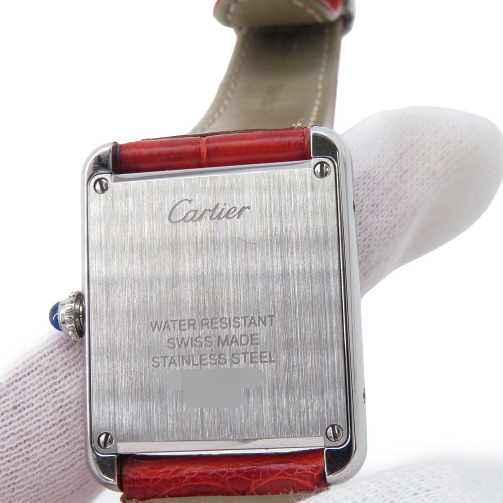Cartier Tank Solo SM Watch Champagne Pink Dial — view 6