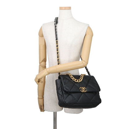 Chanel Chain Shoulder Bag 19 Large Lambskin 2-Way Black — view 4