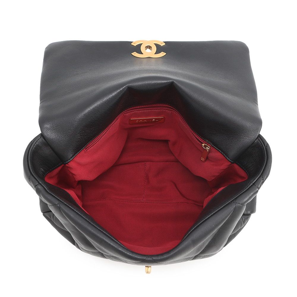 Chanel Chain Shoulder Bag 19 Large Lambskin 2-Way Black — view 5