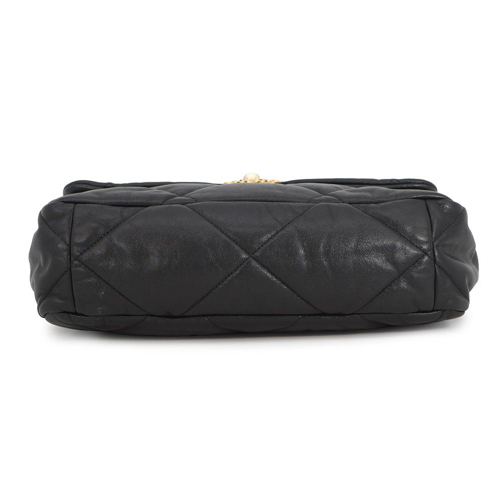 Chanel Chain Shoulder Bag 19 Large Lambskin 2-Way Black — view 3