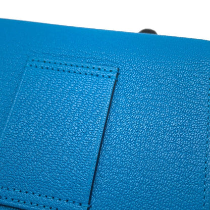 Hermes Wallet Roulis Slim Blue Frida Gold Chevre Mysore — view 8