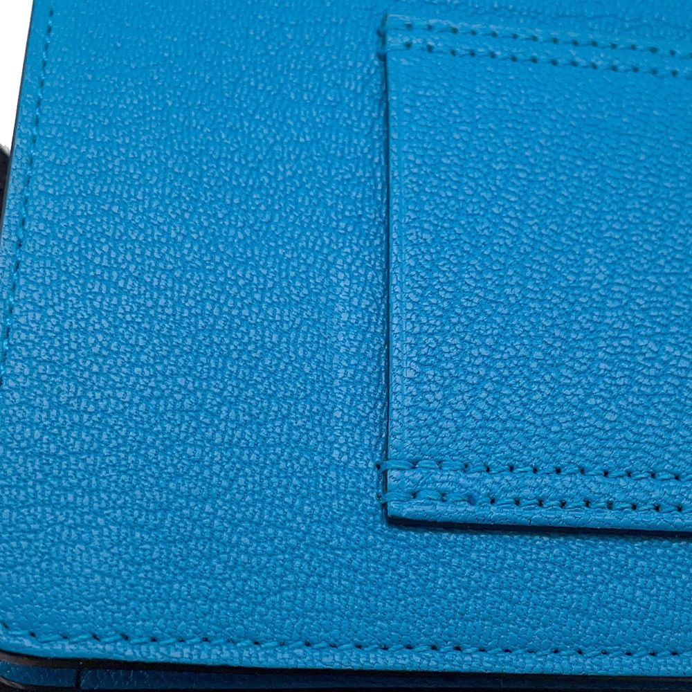 Hermes Wallet Roulis Slim Blue Frida Gold Chevre Mysore — view 7