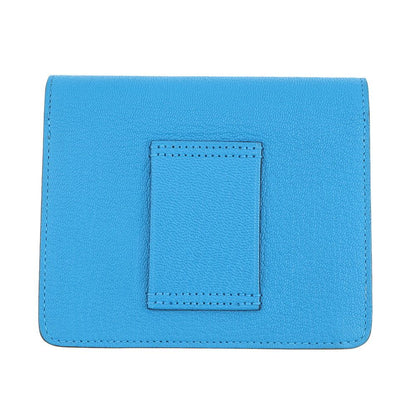 Hermes Wallet Roulis Slim Blue Frida Gold Chevre Mysore — view 3