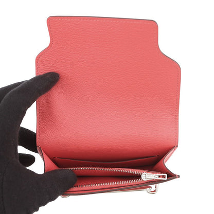 Hermes Wallet Roulis Slim Rose Texas Silver Chevre Mysore — view 5
