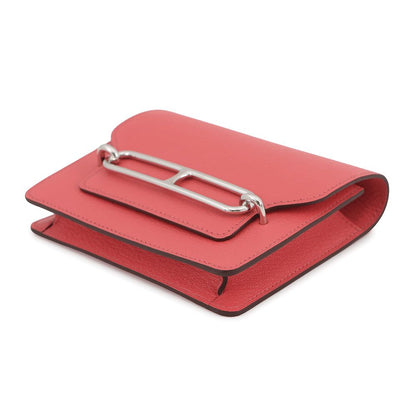 Hermes Wallet Roulis Slim Rose Texas Silver Chevre Mysore — view 2
