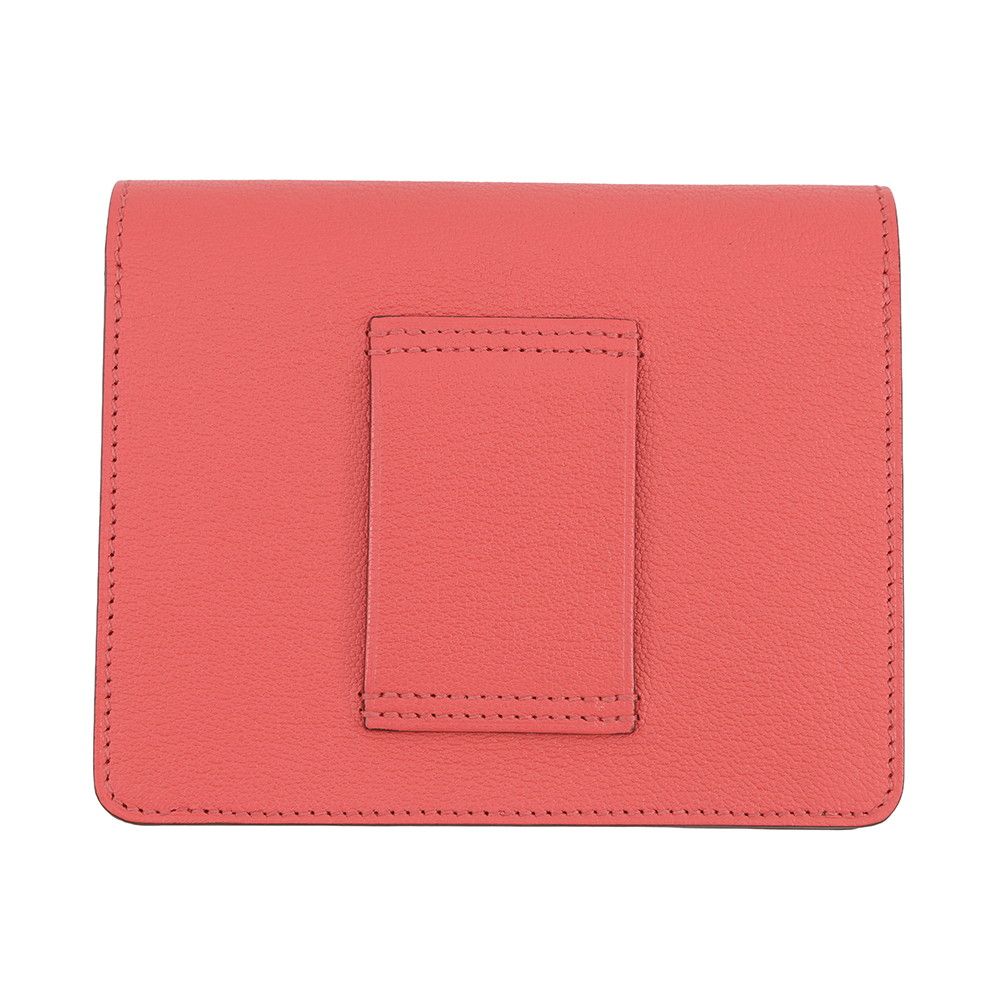 Hermes Wallet Roulis Slim Rose Texas Silver Chevre Mysore — view 3
