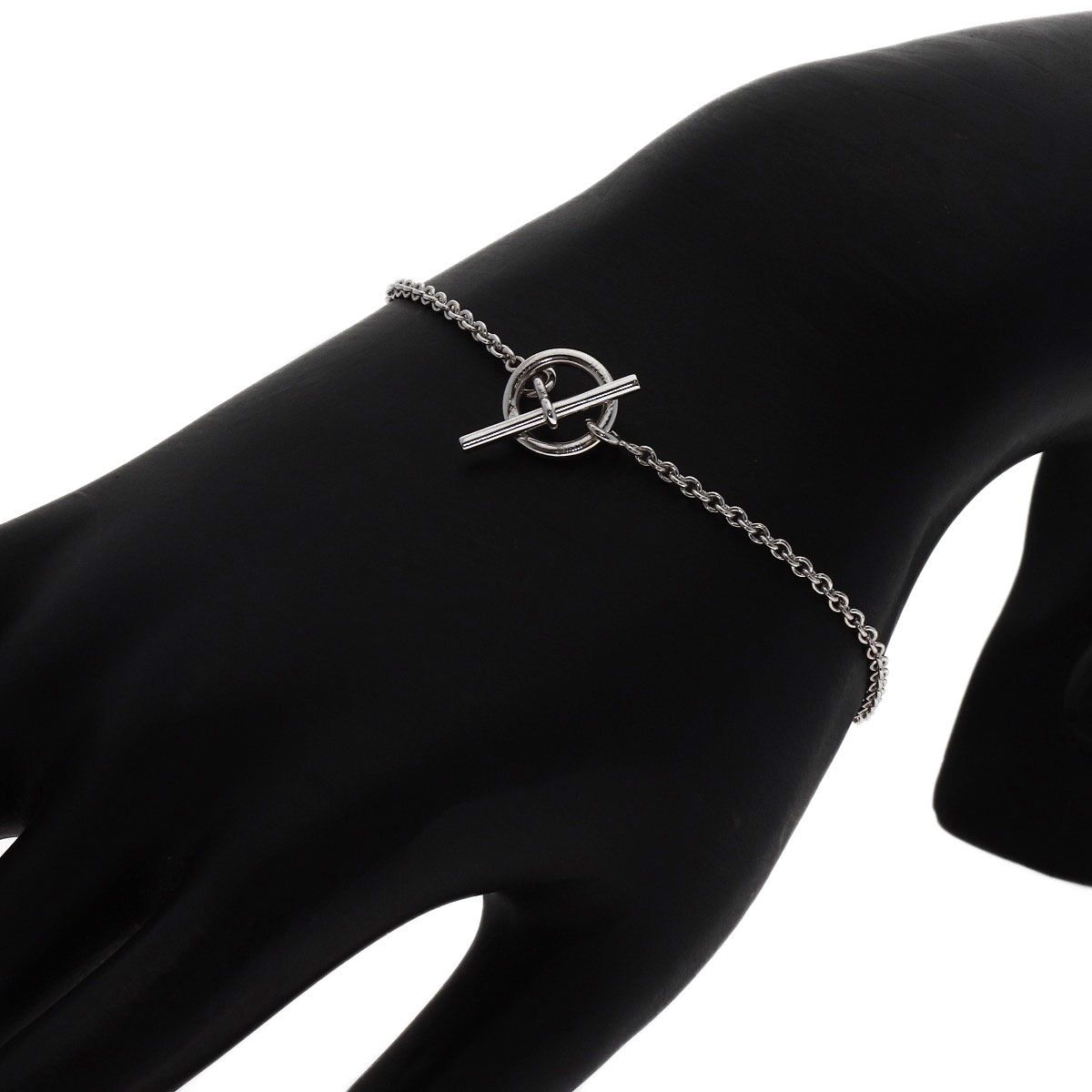 Hermes Mini Chaine D'Ancre Bracelet 18K White Gold — view 4