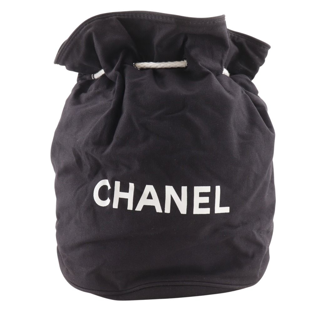 Chanel Pool Cotton Black Shoulder Bag