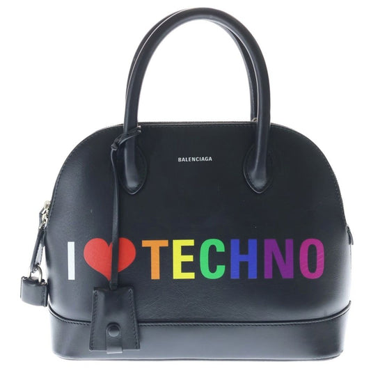 Balenciaga I Love Techno Hand Bag I Leather Handbag Black