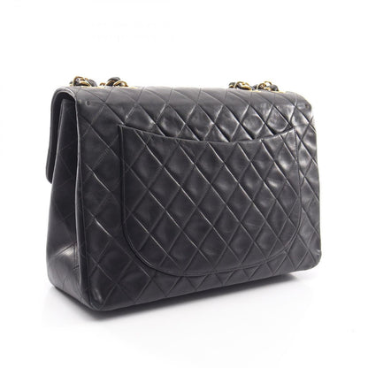 Chanel Shoulder Bag Maxi Quilted 34 Black Lambskin Chain — view 2