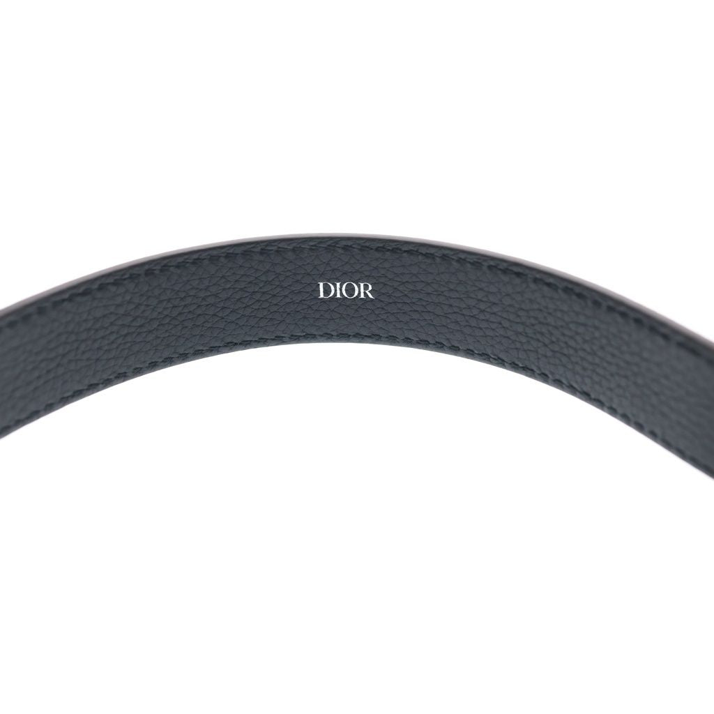 Dior Logo Buckle Leather Belt Black — view 5