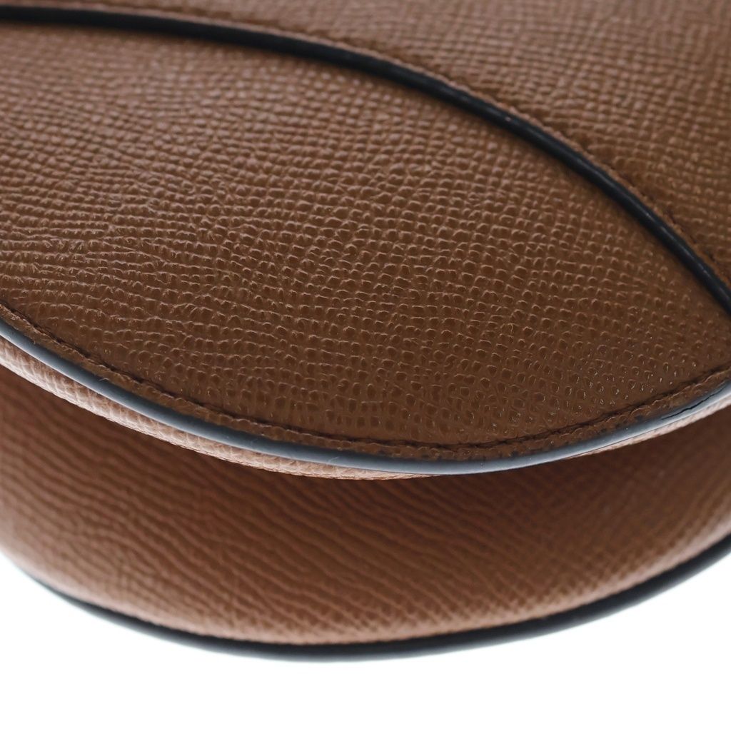 Dior Saddle Bag Brown Grained Calfskin Gold — view 5