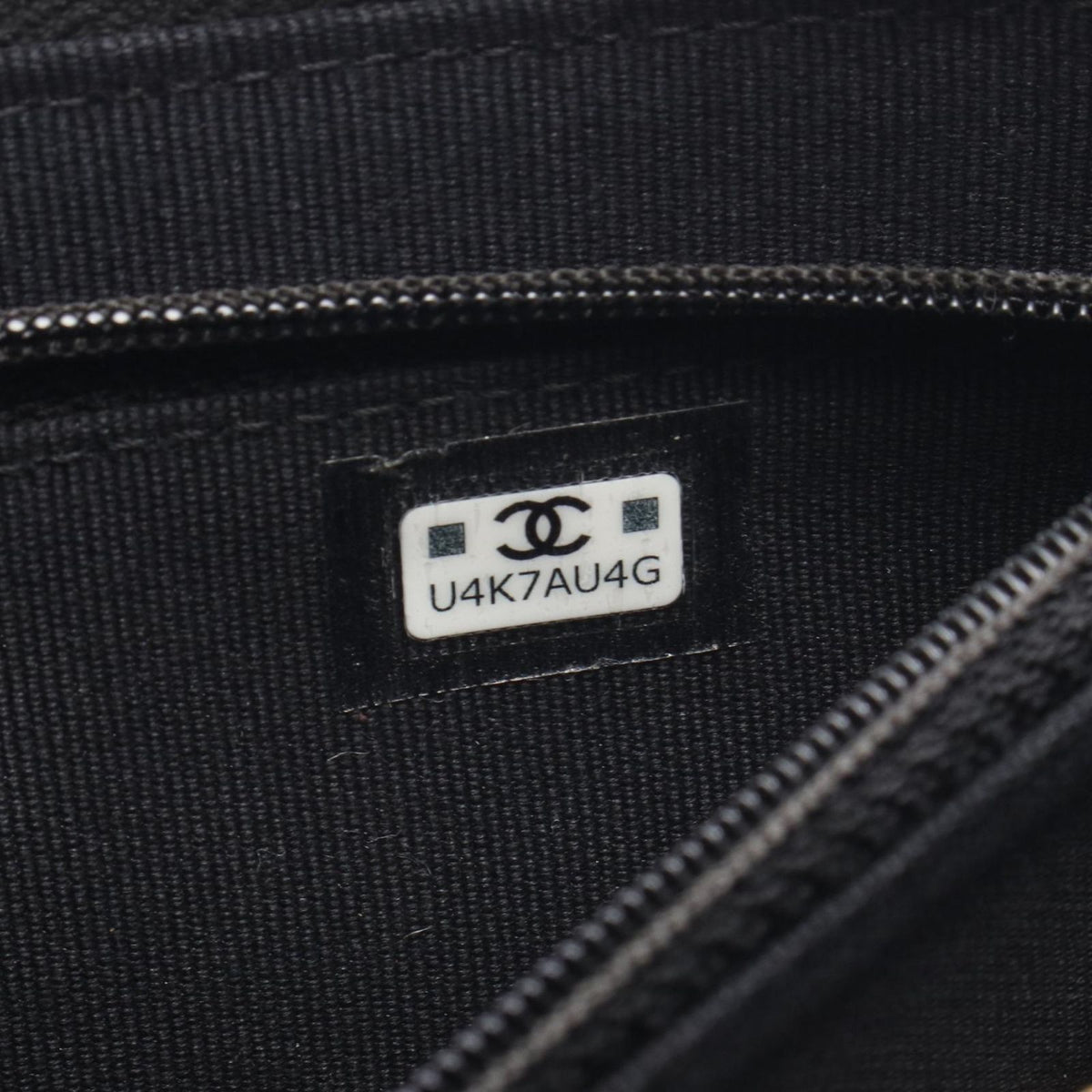 Chanel Clutch Quilted Wallet Black Caviar Leather Chain — view 5