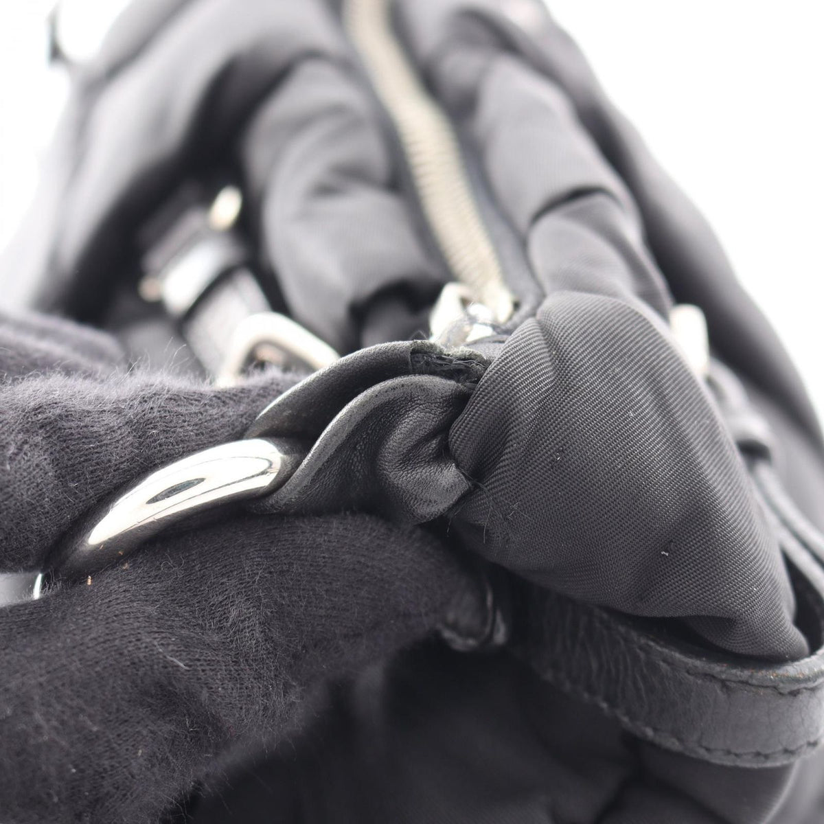 Prada Shoulder Bag Tessuto Micro Black Nylon — view 6