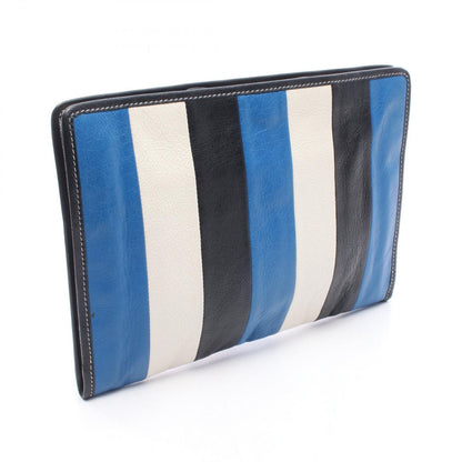 Balenciaga Clutch Bazar Bazaar Blue White Black Leather — view 2