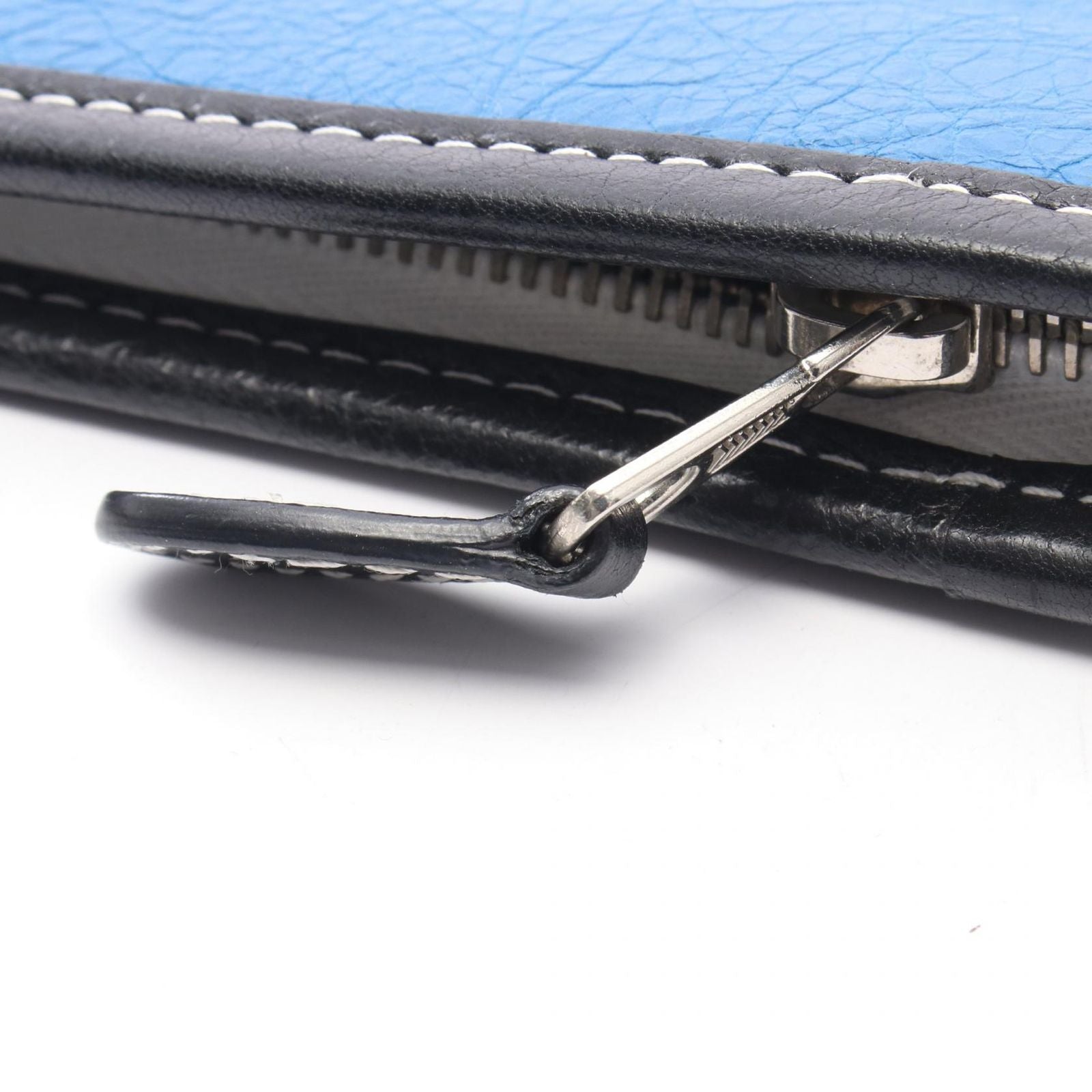 Balenciaga Clutch Bazar Bazaar Blue White Black Leather — view 5
