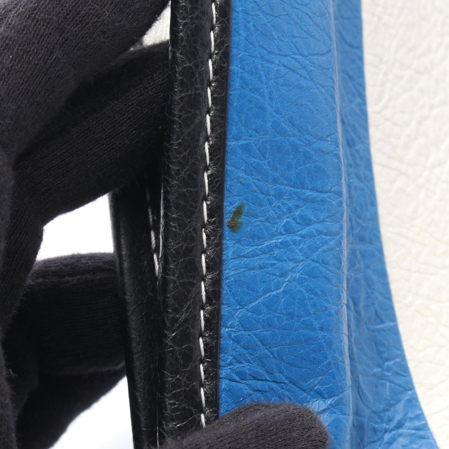 Balenciaga Clutch Bazar Bazaar Blue White Black Leather — view 6