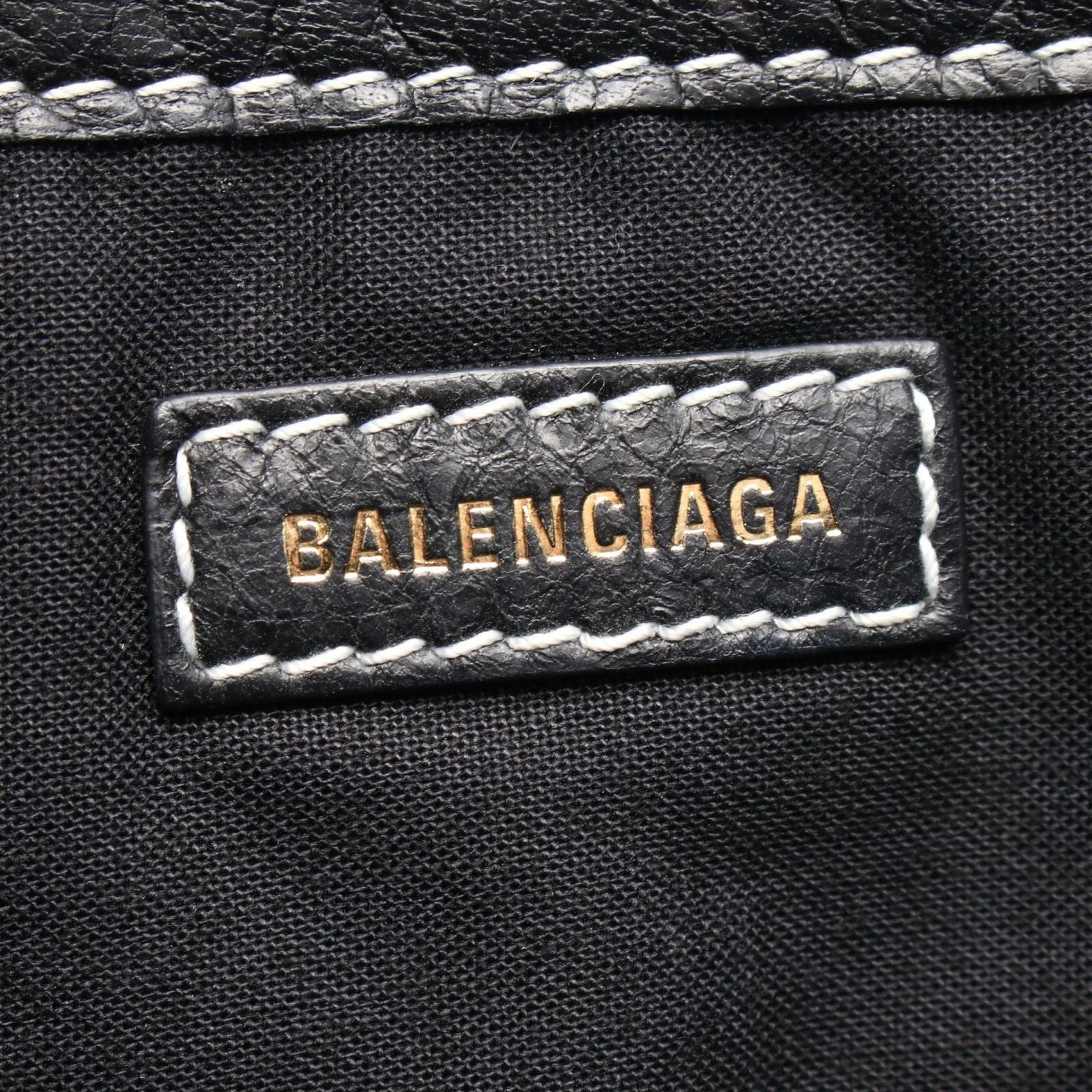 Balenciaga Clutch Bazar Bazaar Blue White Black Leather — view 4
