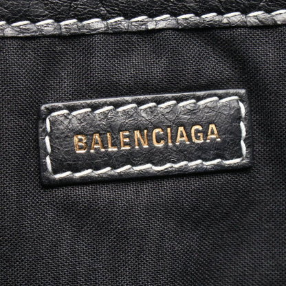 Balenciaga Clutch Bazar Bazaar Blue White Black Leather — view 4