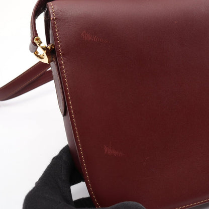 Cartier Shoulder Bag Must Line Wine Red Leather — view 5