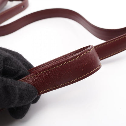 Cartier Shoulder Bag Must Line Wine Red Leather — view 8