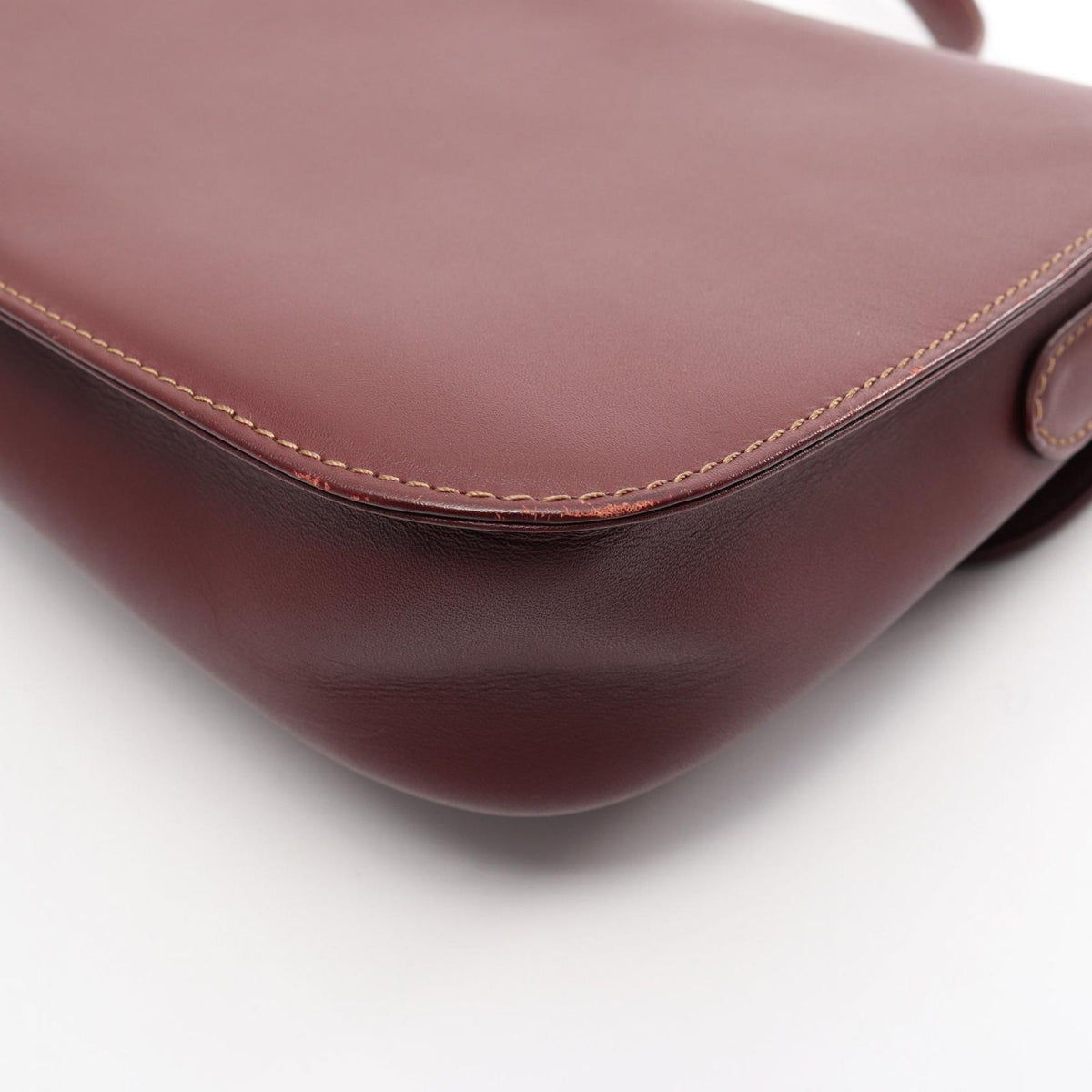 Cartier Shoulder Bag Must Line Wine Red Leather — view 6
