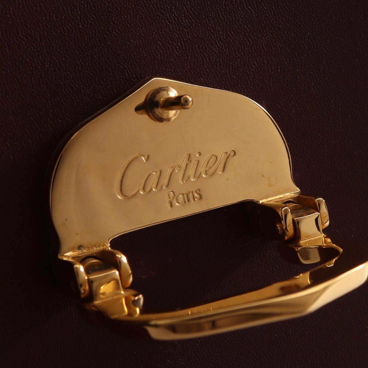 Cartier Shoulder Bag Must Line Wine Red Leather — view 4