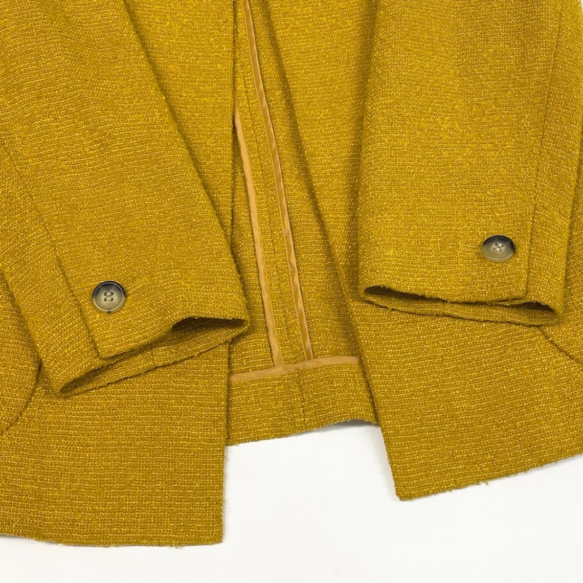 Saint Laurent Set Skirt Suit Tweed Jacket 36 Yellow — view 5