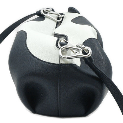 Loewe 199 30 Panda Bag Shoulder Black White Leather Silver — view 3