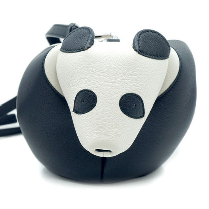 Loewe 199 30 Panda Bag Shoulder Black White Leather Silver — view 4