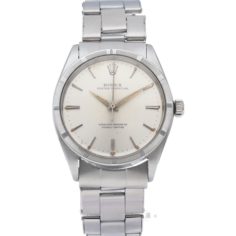 Rolex Oyster Perpetual Watch Antique SS Silver — view 2