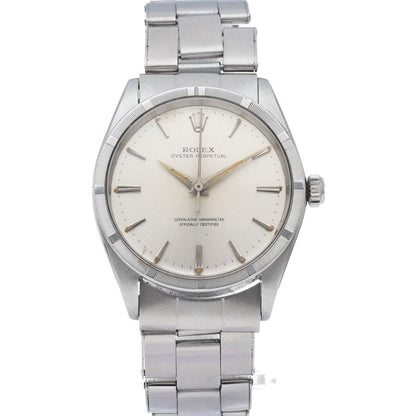 Rolex Oyster Perpetual Watch Antique SS Silver — view 2