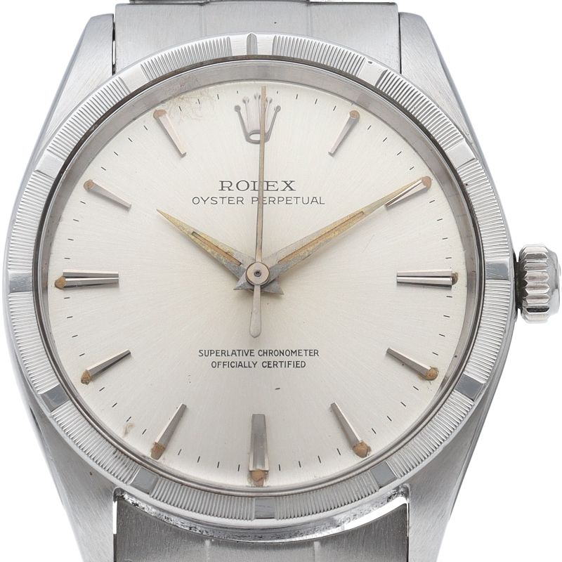 Rolex Oyster Perpetual Watch Antique SS Silver
