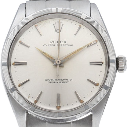 Rolex Oyster Perpetual Watch Antique SS Silver
