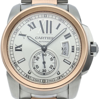 Cartier Calibre de Cartier Watch 18K Pink Gold SS Silver