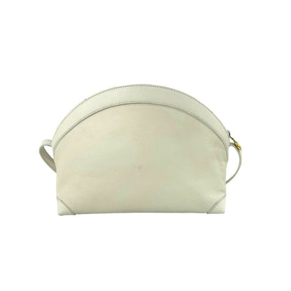 Gucci Vintage GG Logo Leather Mini Shoulder Bag Pochette White — view 3