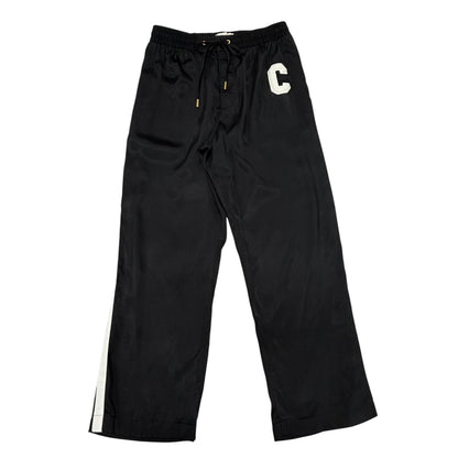 Celine Side Line Track Pants Calfskin Black White 38