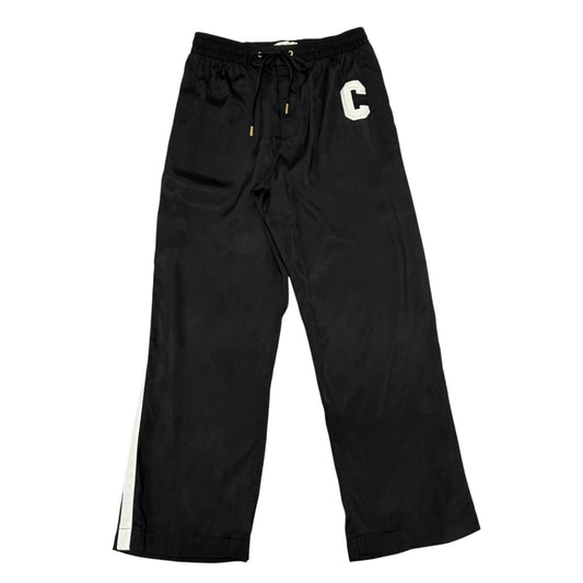 Celine Side Line Track Pants Calfskin Black White 38
