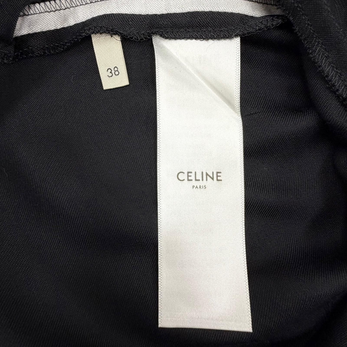 Celine Side Line Track Pants Calfskin Black White 38 — view 8