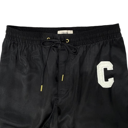 Celine Side Line Track Pants Calfskin Black White 38 — view 3