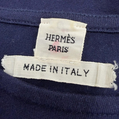 Hermes 100% Cotton Gaultier Era Embossed Carriage Logo Short Sleeve T-Shirt — view 6