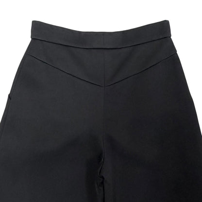Chanel 100% Cotton CC Logo Anchor Button Wide Pants Black 34 — view 4