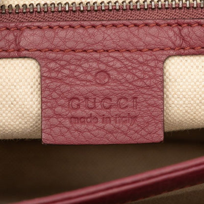 Gucci GG Marmont Crossbody Shoulder Bag Pink Red Leather — view 5