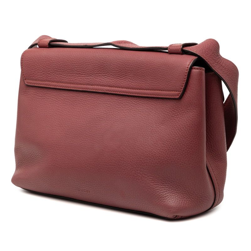 Gucci GG Marmont Crossbody Shoulder Bag Pink Red Leather — view 2