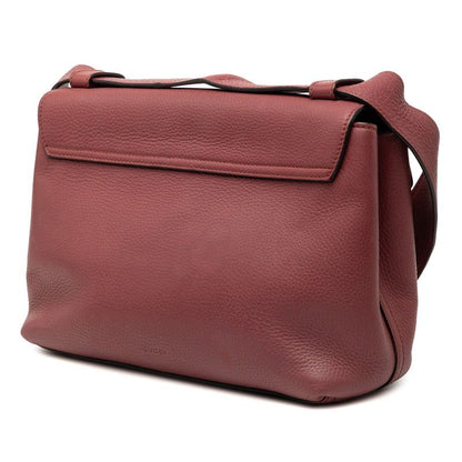 Gucci GG Marmont Crossbody Shoulder Bag Pink Red Leather — view 2