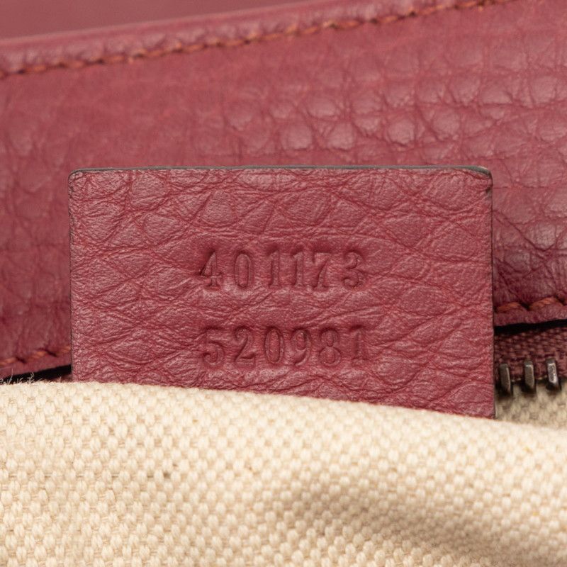 Gucci GG Marmont Crossbody Shoulder Bag Pink Red Leather — view 6
